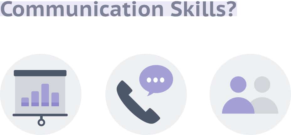 Digital rendering of communication soft skills: on the phone, in presentations, person-to-person.