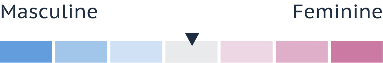 Datapeople's original gender meter with 'Masculine' on one end and 'Feminine' on the other.